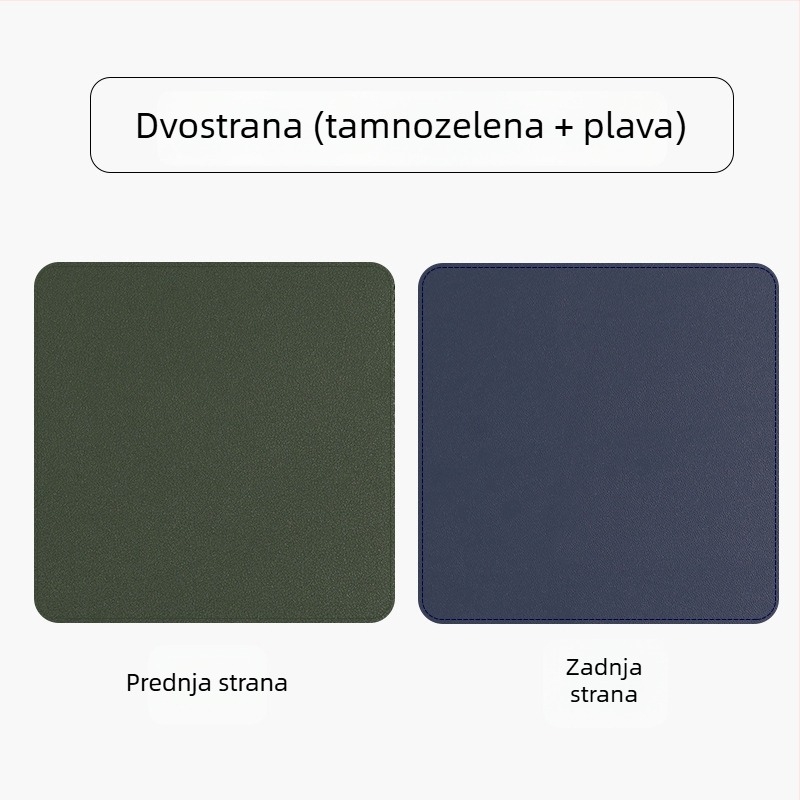 Kožna dvostruka podloga za miš, model SA52801, vodootporna, s tiskanim logom