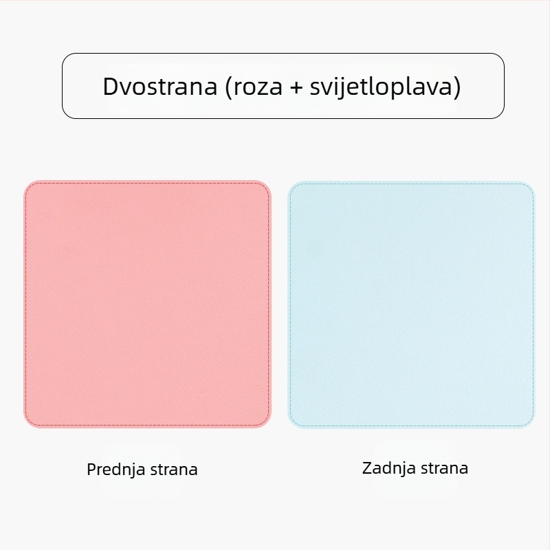 Kožna dvostruka podloga za miš, model SA52801, vodootporna, s tiskanim logom