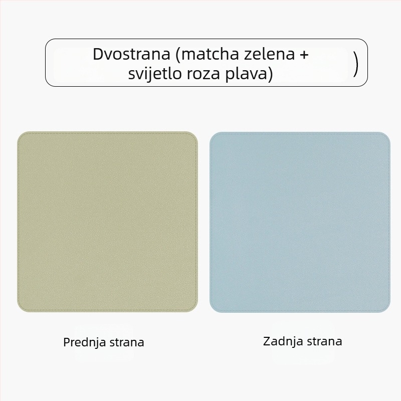 Kožna dvostruka podloga za miš, model SA52801, vodootporna, s tiskanim logom