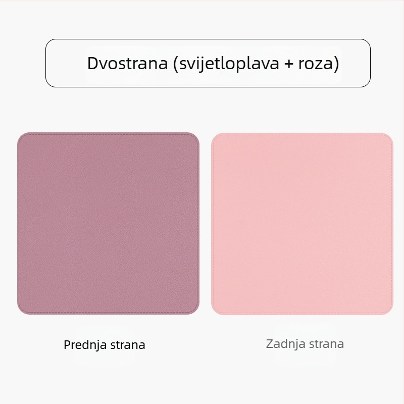 Kožna dvostruka podloga za miš, model SA52801, vodootporna, s tiskanim logom