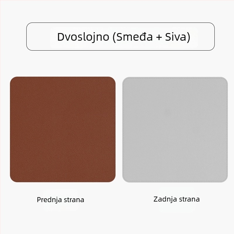 Kožna dvostruka podloga za miš, model SA52801, vodootporna, s tiskanim logom