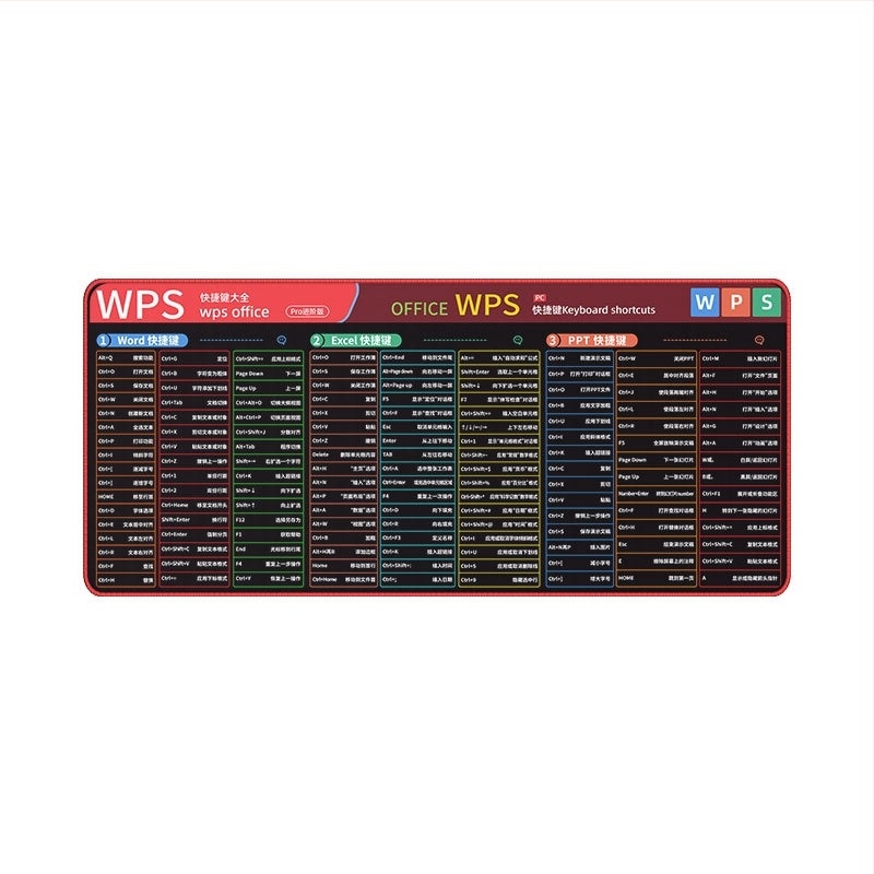 Izvrsno velika protivklizna podloga za miš za kratice WPS/CAD/PS/AI/PE, stolno računalo, dimenzije 30x80/40x90/50x100 cm