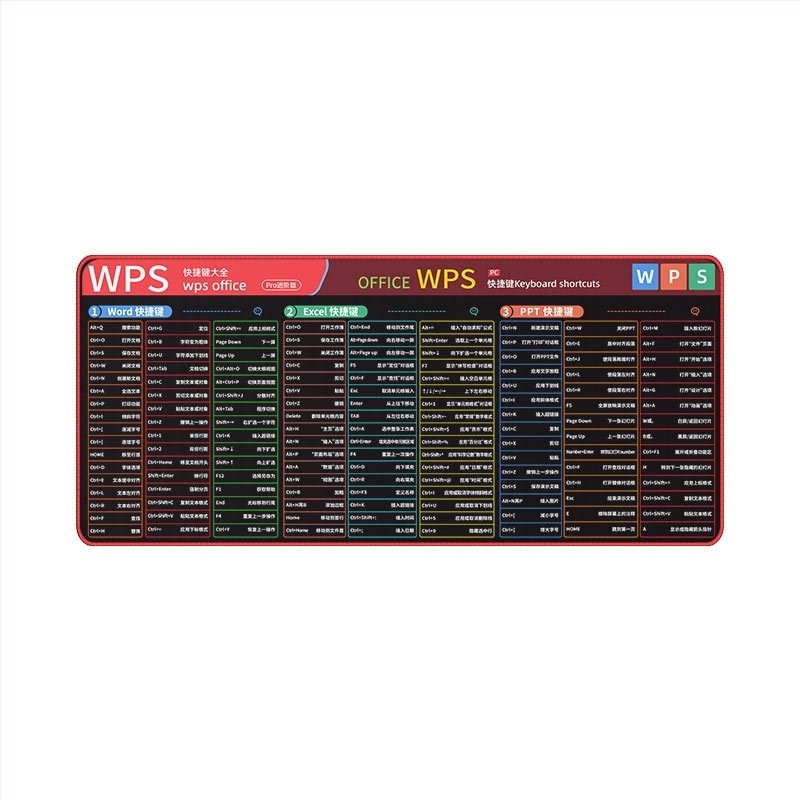 Izvrsno velika protivklizna podloga za miš za kratice WPS/CAD/PS/AI/PE, stolno računalo, dimenzije 30x80/40x90/50x100 cm