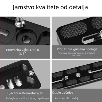 Univerzalna brza ploča za oslobađanje za SLR kameru – aluminijska legura, Pu board serija, nosivost 2–5 kg
