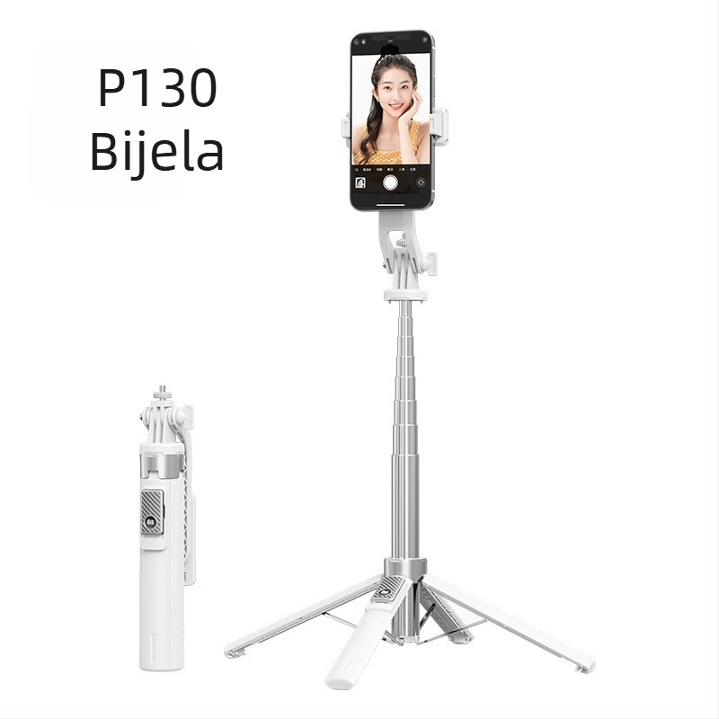 Bluetooth selfie štapić sa osvjetljenjem, aluminijski cijev, odvojivi gimbal, četveronožni stativ za kameru i pametni telefon