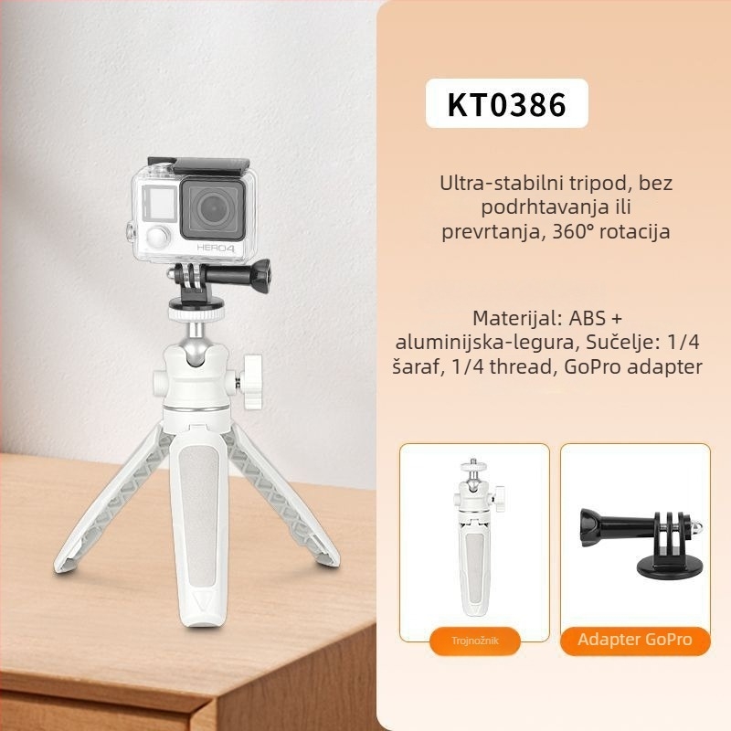 Mini sklopivi stolni stativ za mobitel i kameru bez ogledala, od aluminijske legure