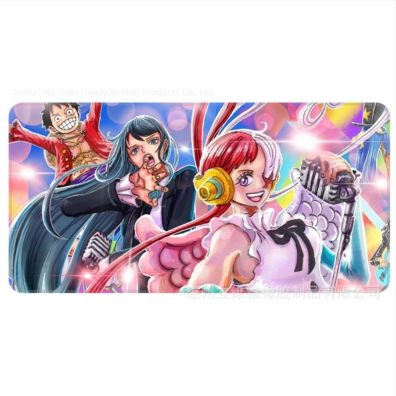 Velika podloga za miš za gaming i ured, dimenzije 800×400 mm ili 900×400 mm, prirodna guma, jednostrana, protuklizna, stil crtani/anime igara