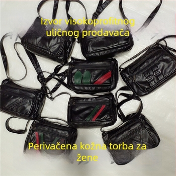 Ženska PU crossbody torba — horizontalnog kvadratnog oblika, zatvarač, poliesterska podstava, unutarnji pretinci: zip pretinac, pretinac za telefon, pretinac za identifikacijski dokument, pretinac za kameru