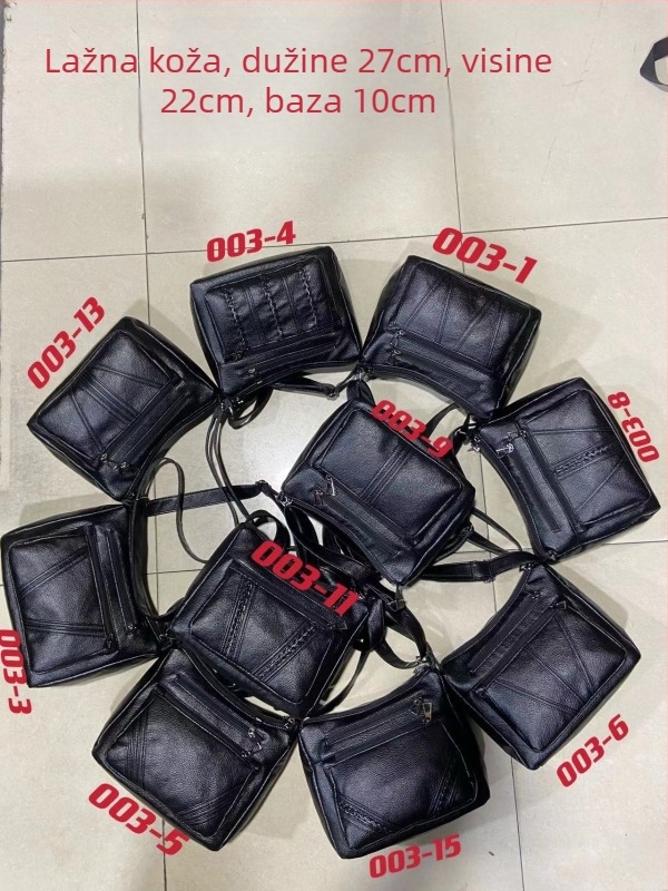 Ženska PU crossbody torba — horizontalnog kvadratnog oblika, zatvarač, poliesterska podstava, unutarnji pretinci: zip pretinac, pretinac za telefon, pretinac za identifikacijski dokument, pretinac za kameru