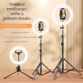 Kružna rasvjetna svjetlost za live streaming i fotografiju (36W, 12V, 2500-9900K, model A-45, daljinski upravljač)