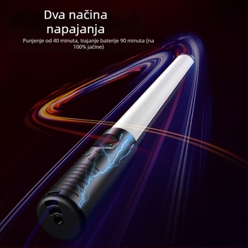 Prijenosno svjetlo za fotografiju HM-BD s RGB LED, 10W, promjenjiva jačina, neovisno napajanje Type-C, domet 1–2 m