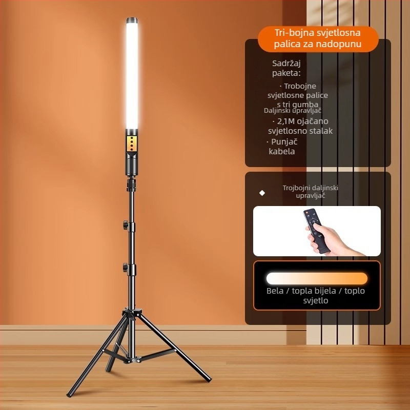 Prijenosno svjetlo za fotografiju HM-BD s RGB LED, 10W, promjenjiva jačina, neovisno napajanje Type-C, domet 1–2 m