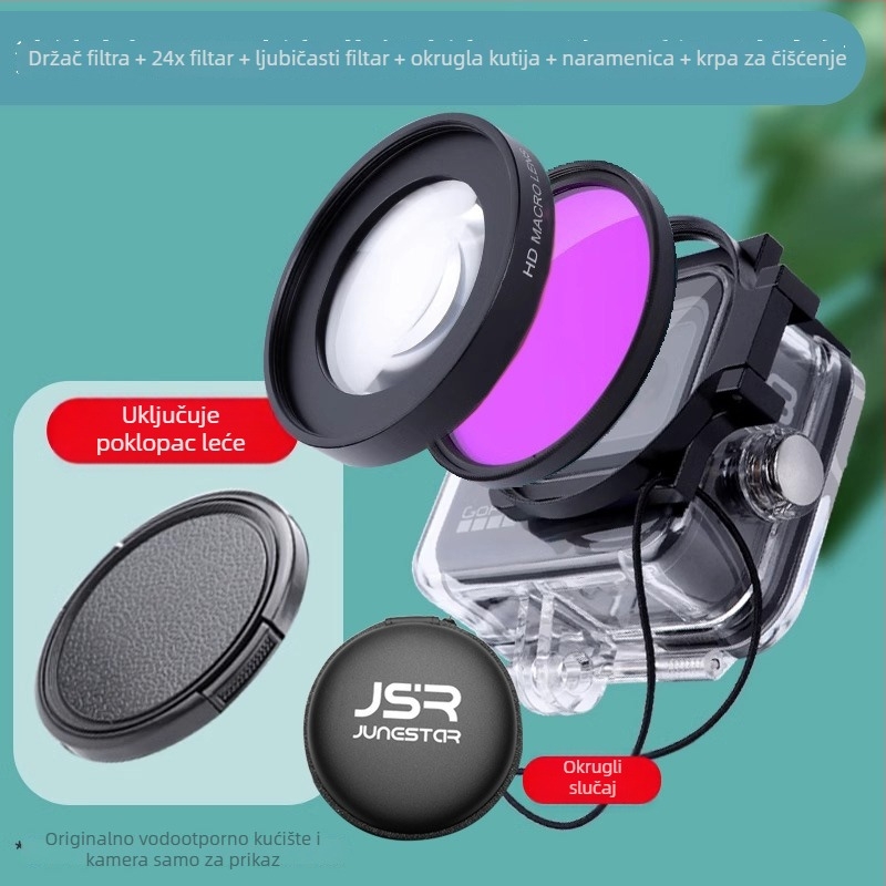Filtri za ronjenje za GoPro Hero8-11, sklopački dizajn, JUNESTAR GP9FZ58