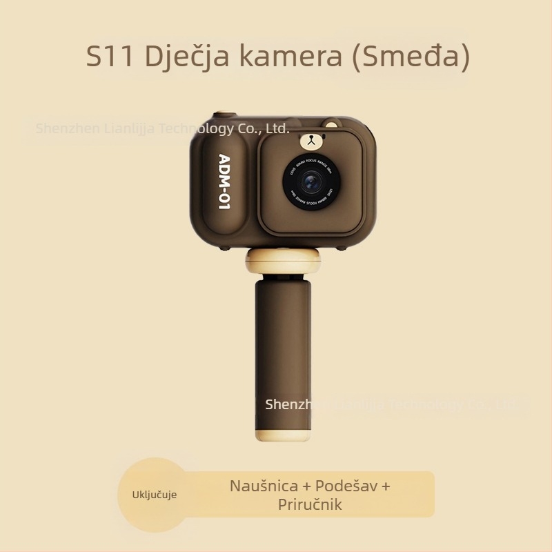 Dječja kamera S11 – LCD 2.4''; TF kartica pohrana; trajanje baterije 1–3 sata; funkcije: video, fotografije, tajmer, igre