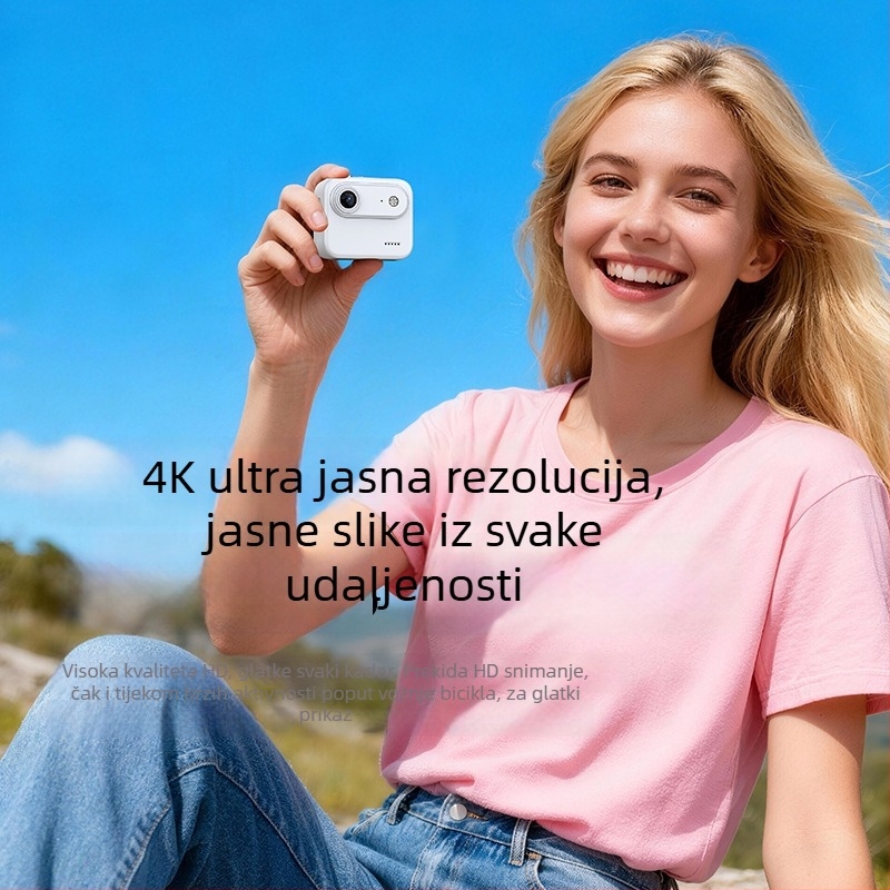 Y360 sportska kamera s rotirajućim zaslonom, 4K video, anti‑drhtanje, 143° široki kut, 2,0-inčni LCD