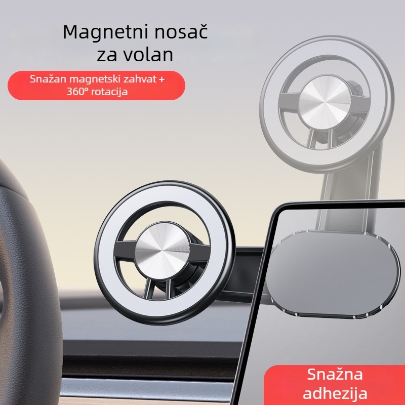 Bežični nosač za bežično punjenje za automobilsku ventilacijsku rešetku – Z701, rotirajuća baza vodoravno i okomito (Model: Z701; Materijal: metal + plastika; Ugradnja: klip za ventilacijski otvor; Kompatibilnost: univerzalna)