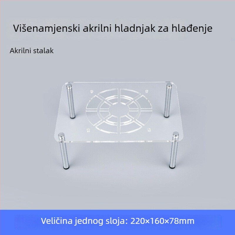 Chladića baza za ruter i modem | ABS materijal | 2 toplinska cijev | 2 USB priključka | zračno hlađenje | tih dizajn