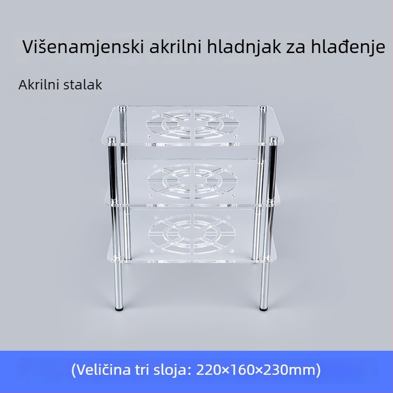 Chladića baza za ruter i modem | ABS materijal | 2 toplinska cijev | 2 USB priključka | zračno hlađenje | tih dizajn