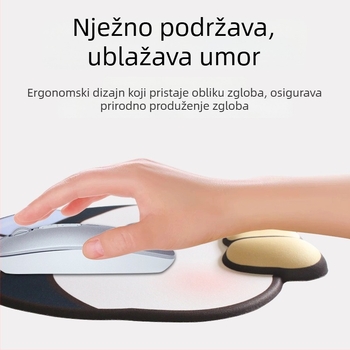 Podloga za miš s podrškom za zglob – crtani stil, Materijal: tkanina+silikon+PU, jednostrana, jastučić za ruku