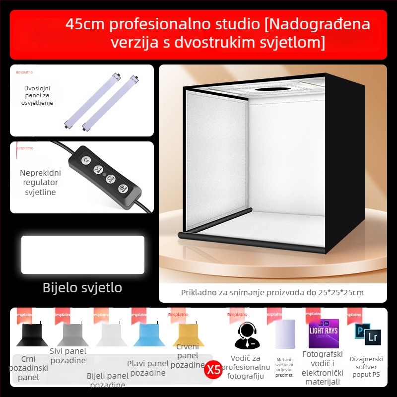 Mini foto studio s vlaknastom konstrukcijom — Beautiful Era, model Photo Studio, lansirano 2024., proizvodna zona 70