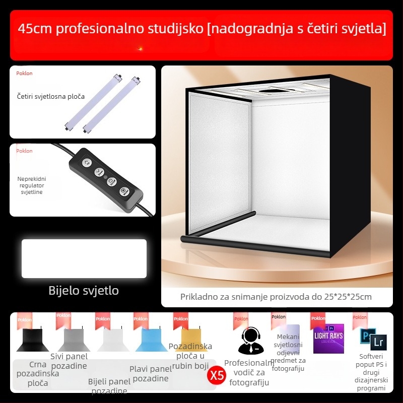 Mini foto studio s vlaknastom konstrukcijom — Beautiful Era, model Photo Studio, lansirano 2024., proizvodna zona 70