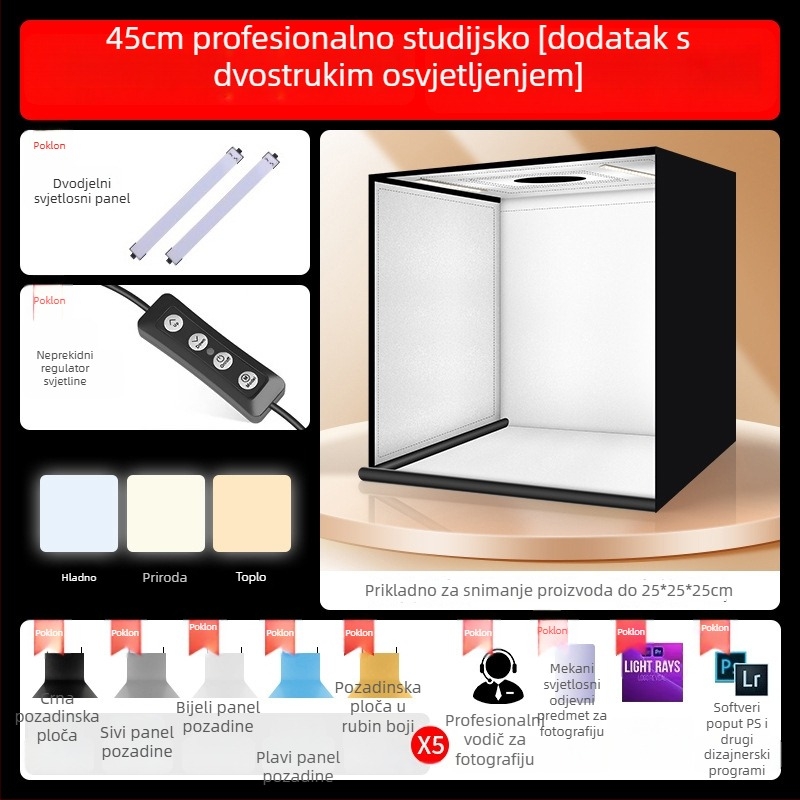 Mini foto studio s vlaknastom konstrukcijom — Beautiful Era, model Photo Studio, lansirano 2024., proizvodna zona 70