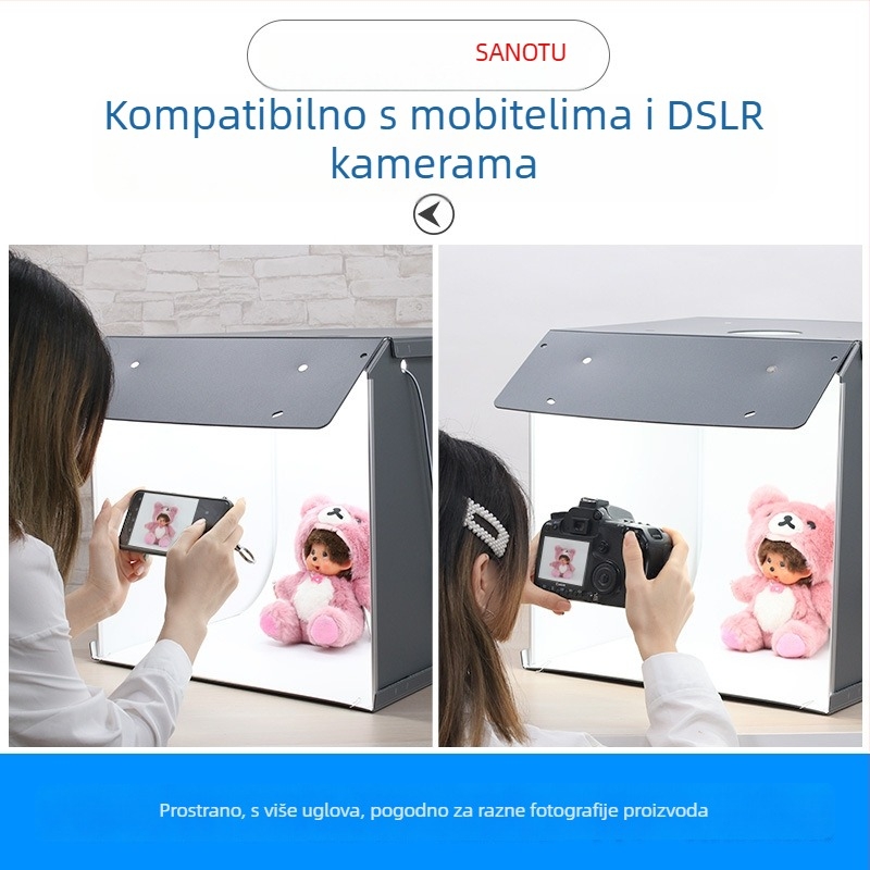 Set rasvjete za fotografiju proizvoda sa Softboxom i LED Lightbox-om