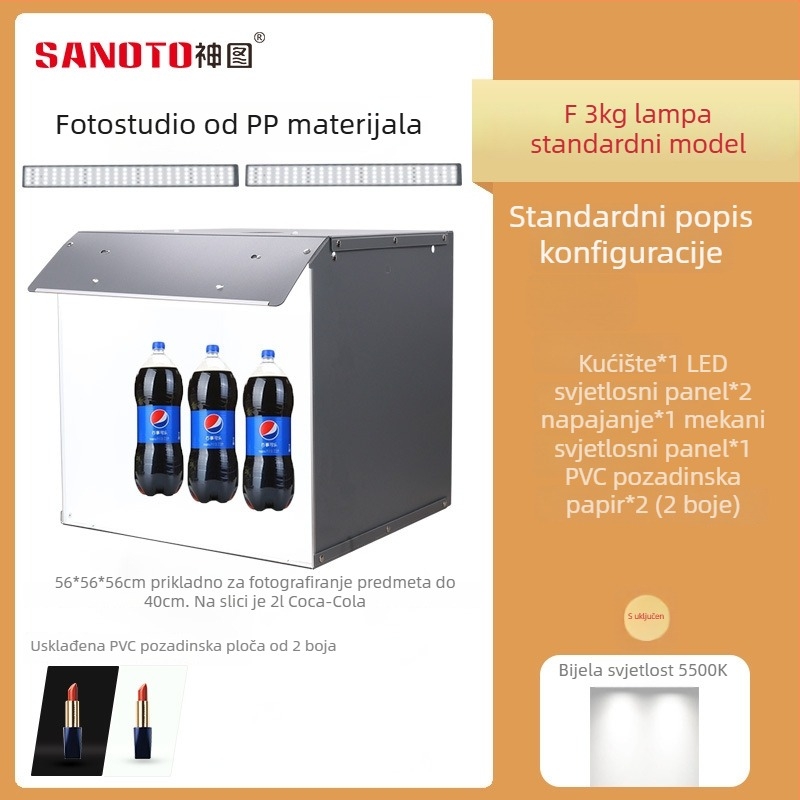 Set rasvjete za fotografiju proizvoda sa Softboxom i LED Lightbox-om