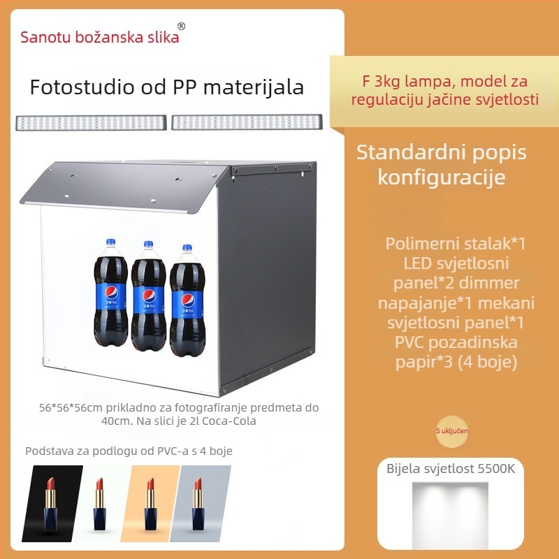 Set rasvjete za fotografiju proizvoda sa Softboxom i LED Lightbox-om