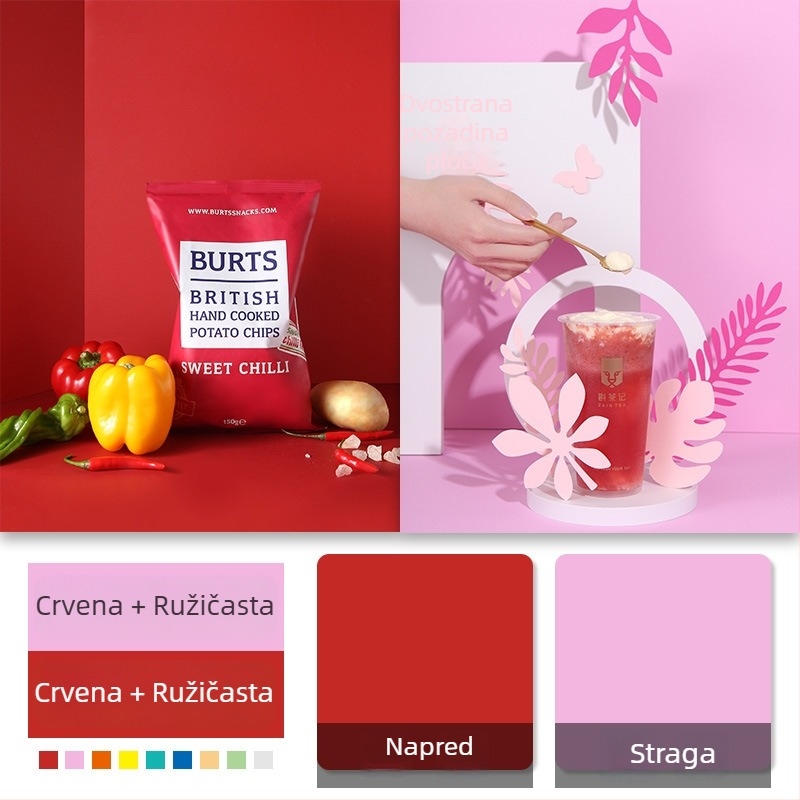 Pozadina ploča za fotografiju, dvostrana, neodrazirajuća mat površina, rekvizita u studiju, materijal: Chevron ploča, težina 0,8 kg