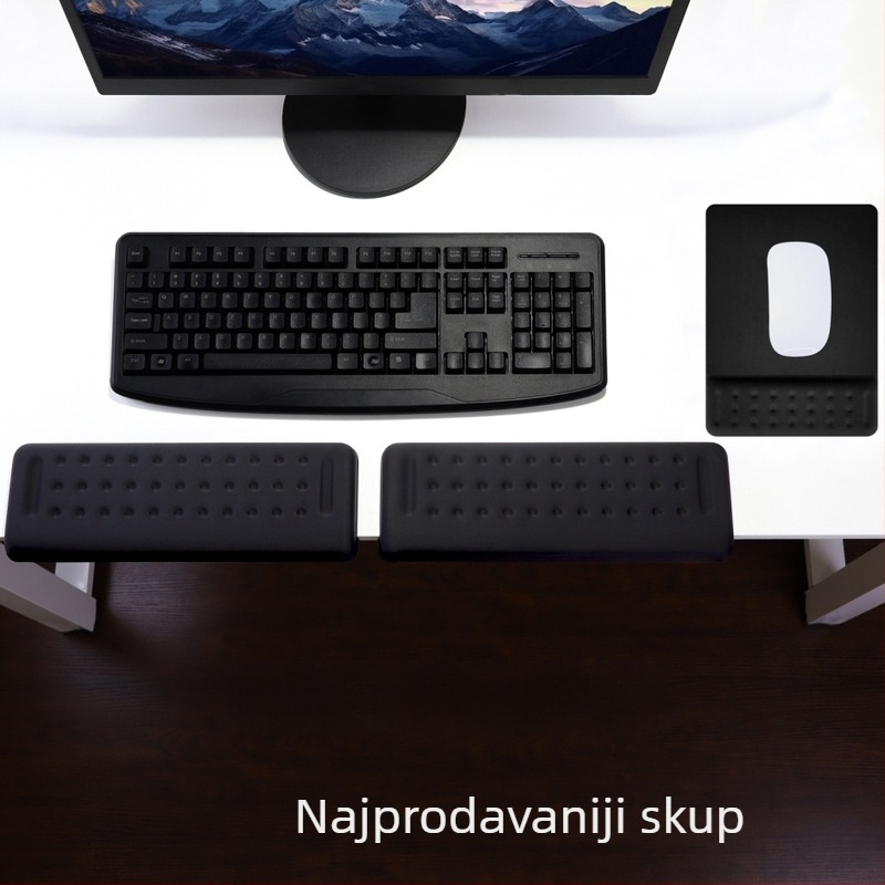 L-oblika postavka tipke na rub stola – 2-djelni set podrške podlaktice i lakta, jastučić za zapešće, protuklizni za ured, OEM prilagodba