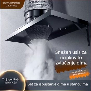 Kuhinjski ispušni ventilator visokog usisača, model FD250, način montaže: viseći, 220V, 50W, kućište od željeza