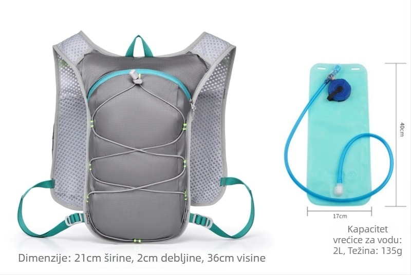 Vesta za hidrataciju za trčanje i aktivnosti na otvorenom – lagana, prozračan ruksak za maraton, biciklizam i planinarenje