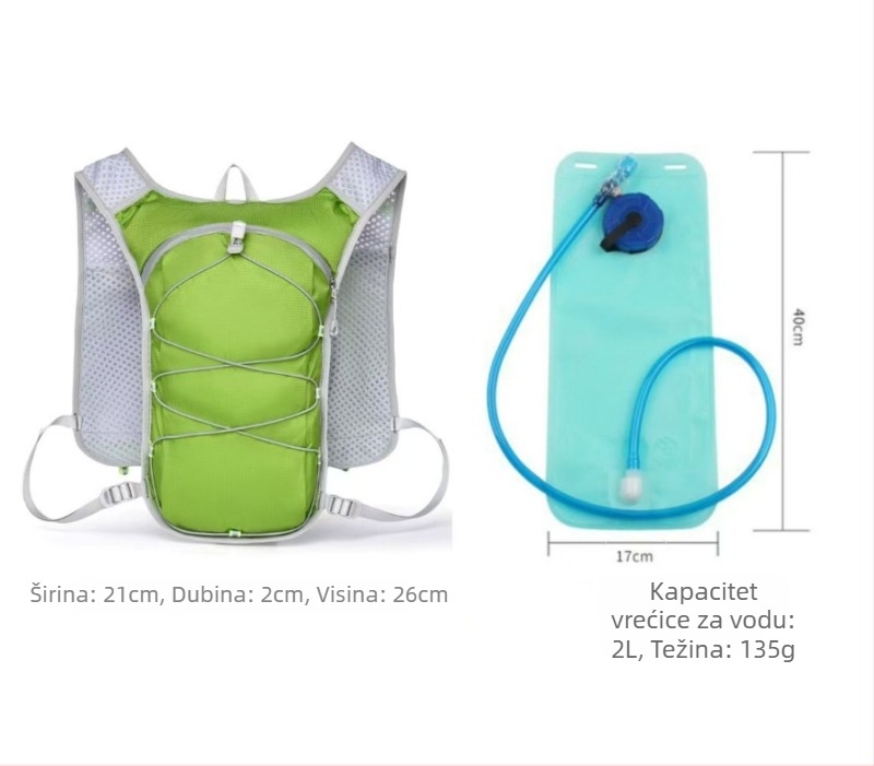 Vesta za hidrataciju za trčanje i aktivnosti na otvorenom – lagana, prozračan ruksak za maraton, biciklizam i planinarenje