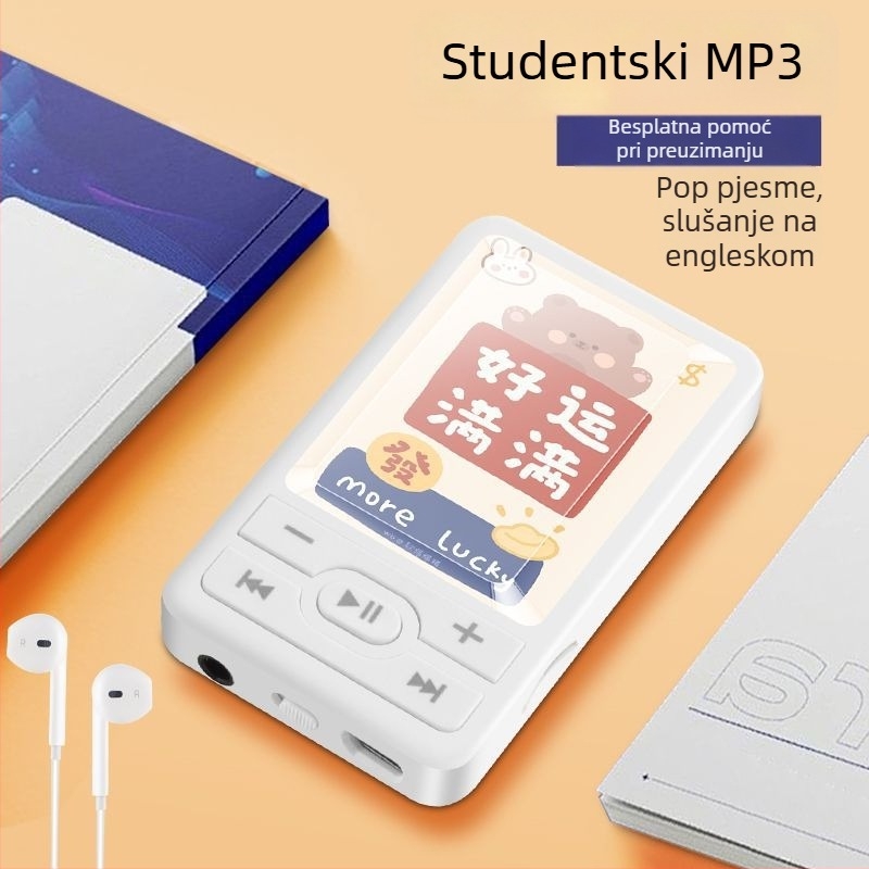 Prijenosni MP3 player za studente, kompaktni glazbeni player, bez snimanja videa