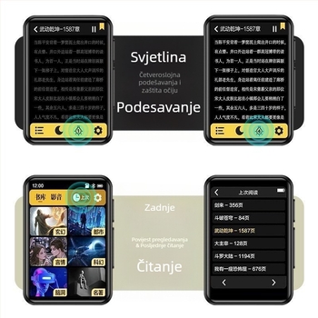 Bluetooth MP3/MP4 player s čitanjem e-knjiga i izlazom za vanjski zvučnik