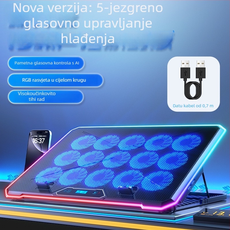 Držač za hlađenje prijenosnog računala s zračnim hlađenjem i tihim radom