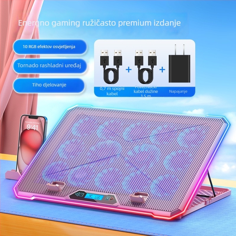 Držač za hlađenje prijenosnog računala s zračnim hlađenjem i tihim radom