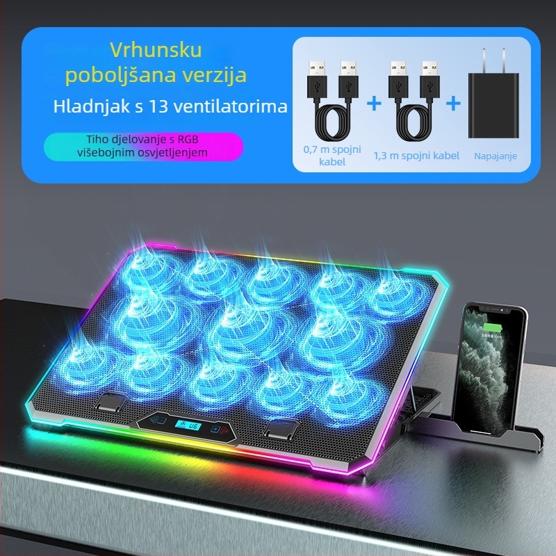 Držač za hlađenje prijenosnog računala s zračnim hlađenjem i tihim radom