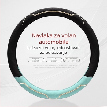 Navlaka za volan, plišasta površina, za sve sezone, otporna na habanje, univerzalno pristajanje, ugradnja za automobil