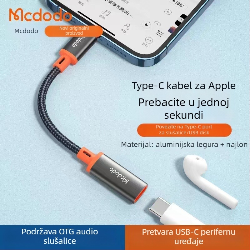 Mcdodo OT-553 Type-C na Lightning adapter za Android i Apple uređaje, brzo punjenje