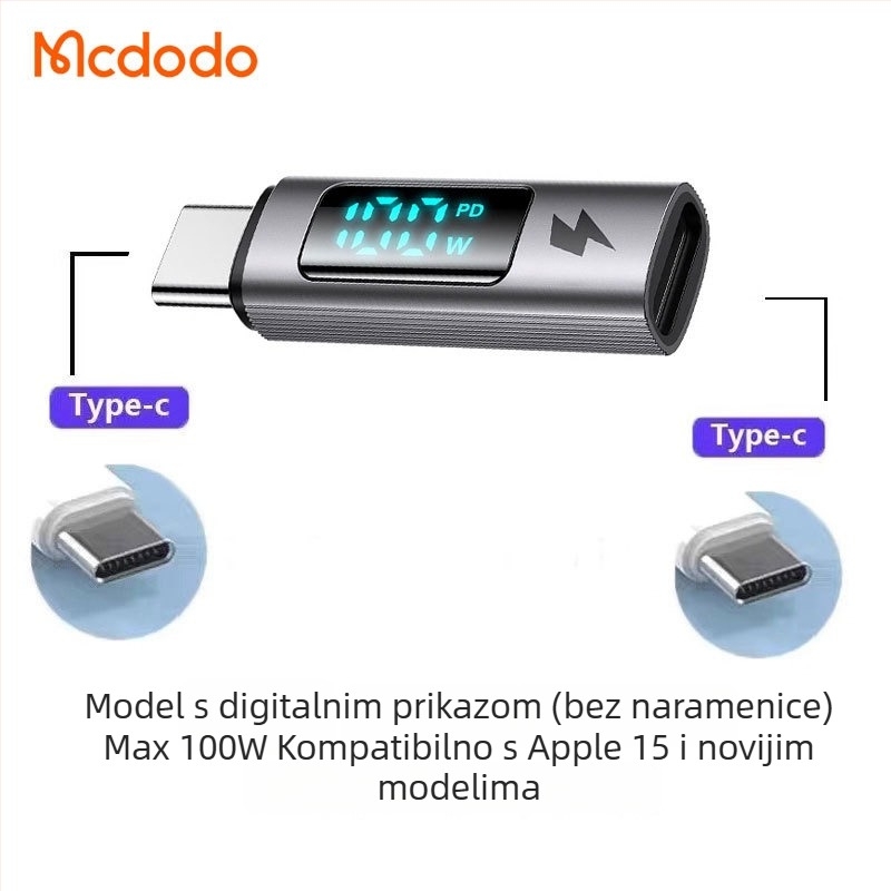 Mcdodo OT-553 Type-C na Lightning adapter za Android i Apple uređaje, brzo punjenje