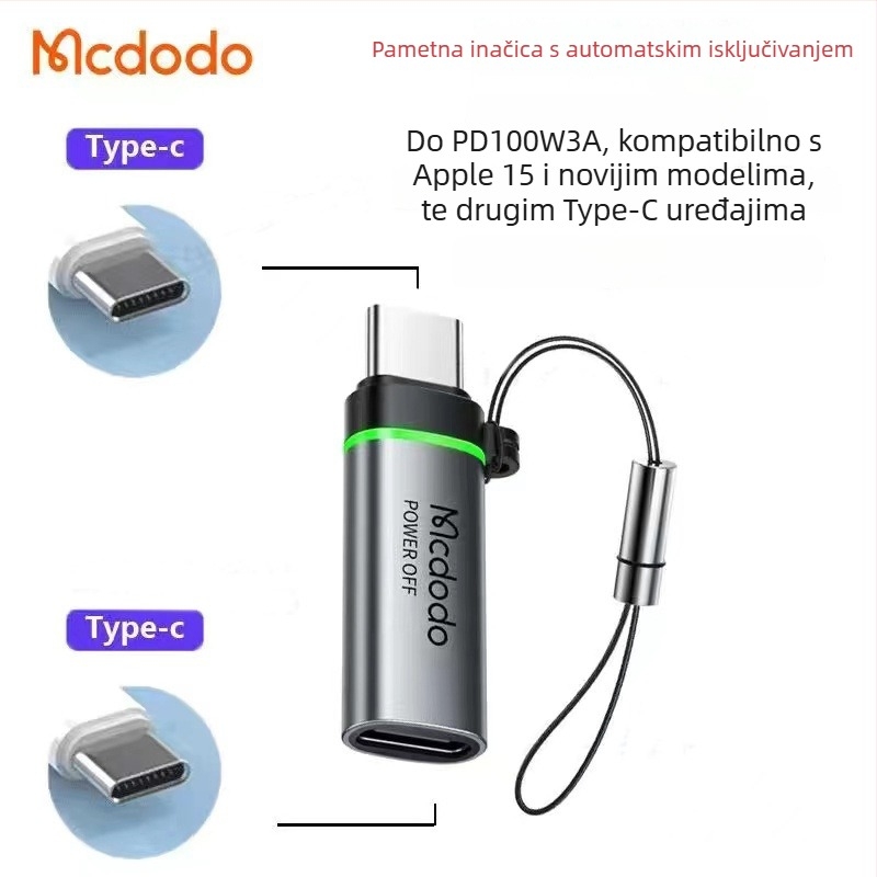 Mcdodo OT-553 Type-C na Lightning adapter za Android i Apple uređaje, brzo punjenje