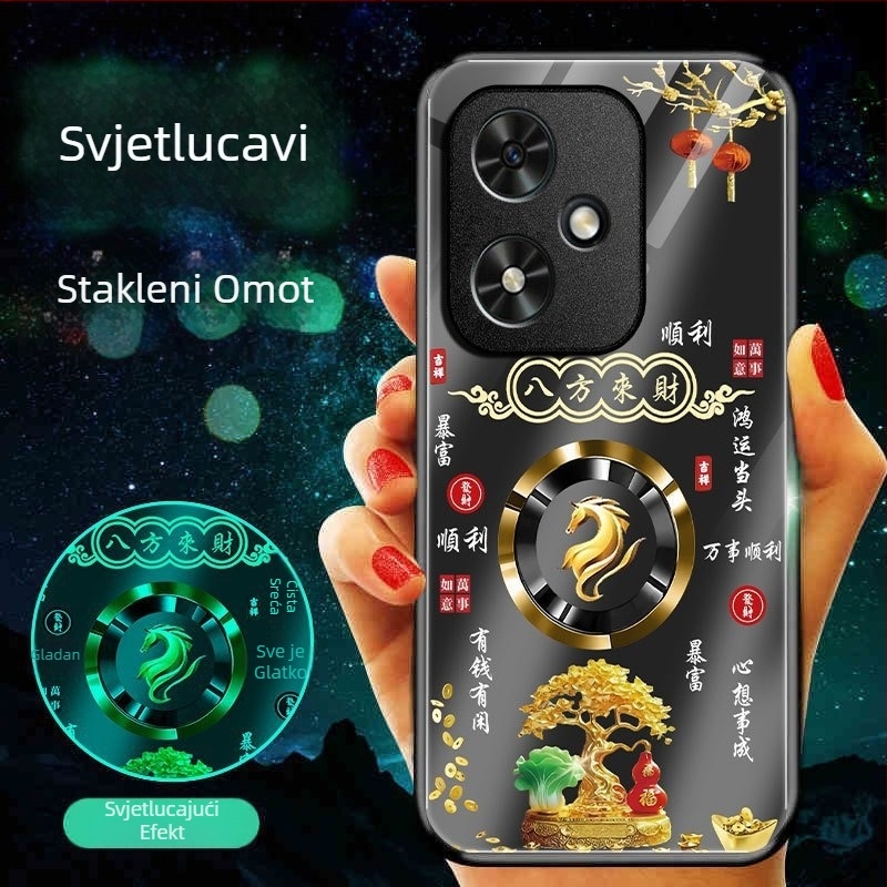 Futrola za Honor 400 - Svjetleća staklena futrola, mat završetak, potpuno pokriće, otporno na pad