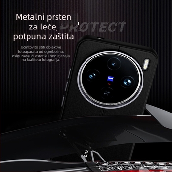Vivo X200 Ultra magnetska futrola za telefon s metalnim objektivom, X300Pro zaštitno kućište otporno na padove, vrhunska kožna tekstura
