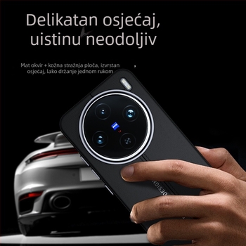 Vivo X200 Ultra magnetska futrola za telefon s metalnim objektivom, X300Pro zaštitno kućište otporno na padove, vrhunska kožna tekstura