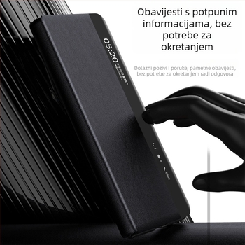 Službena kožna futrola za Honor MagicV3 s pametnim prozorom, ultra-tanka zaštitna futrola