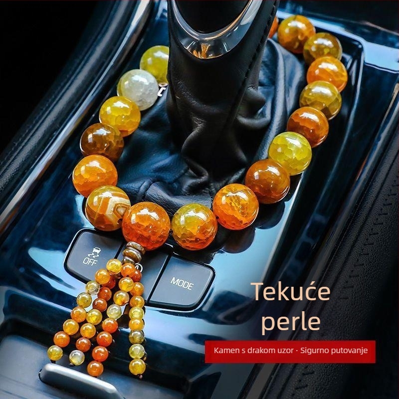 Auto ukras s jade Buddha perlama i Pixiuom, crtani stil, funkcija mirisa, brend Pthred