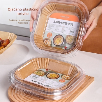 Papirnati poslužnik za fritiranje na zraku, masnootporan papir za pečenje sa silikonskim premazom, 35 g/m², marka Xian chu zhen