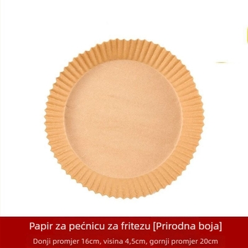 Papirnati poslužnik za fritiranje na zraku, masnootporan papir za pečenje sa silikonskim premazom, 35 g/m², marka Xian chu zhen